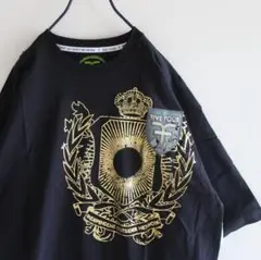 【希少 海外 デッドストック】FIVE FOUR 刺繡ワッペン Tシャツ BK