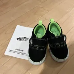 VANS ブラック/グリーン スニーカー ベルクロ