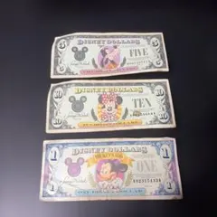 r*3様 Disney Dollars 1 5 10ドル 3枚セットのサムネイル