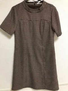 REDYAZEL チェックハイネックワンピース