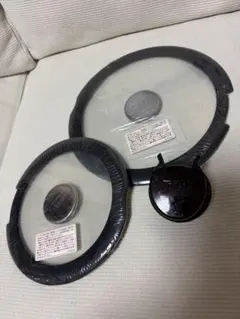 新品 T-fal ガラス蓋、取手、3点セット　16、20センチ