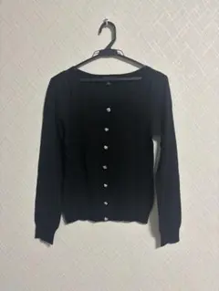 JILL STUART ビジューボタン カーディガンM ブラックジルスチュアート