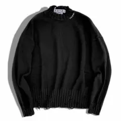 MARNI 23AW ダメージ加工 クラッシュ ニット 46 - メルカリ