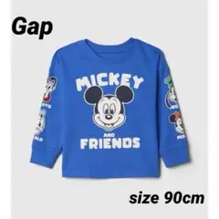 【未使用タグ付き】GAP×ディズニー／ミッキーマウスグラフィックTシャツ：90