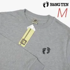 新品 HANG TEN ハンテン 長袖 ワンポイント トレーナー グレー Mのサムネイル