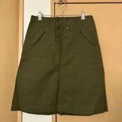 新品未使用　　HUMANWOMAN ヒューマンウーマン　カーキ膝丈スカート　M