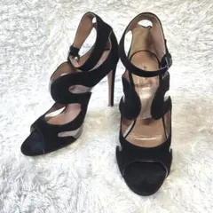 ALAIA アライア ウェーブカット パンプス 37.5 黒 美品 ほぼ未使用のサムネイル