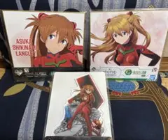 一番くじ　エヴァンゲリオン アスカ　ビジュアルスタンド　色紙セット