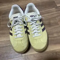 アディダス ガゼル ボールド イエロー マルーン スエード 厚底