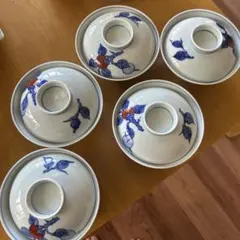 源右衛門 染錦 橘絵 蓋付き飯碗 5客 - メルカリ