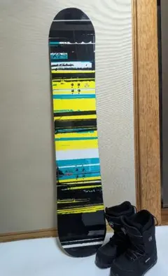 【ボード&ブーツセット】K2 スノーボード ブラック/イエロー/ブルー