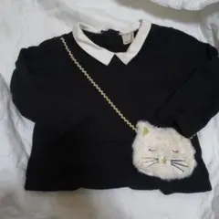 petit main 猫ポケット トレーナー