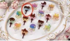 【ハート　シャカシャカ　棒キャンディー　シェイカー】シリコンモールド