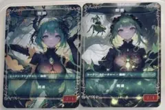 【 再販売 】蜘蛛Ｂ MTG ハンドメイドトークン ２種 計　２枚