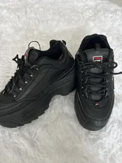 人気モデル「ディスラプター2」の厚底スニーカー 24cm / ブラック