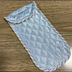 ペンケース　サテン　ブルー　ハサミケース
