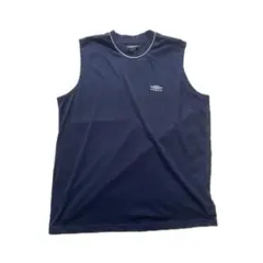 【激レア】90s アンブロ ノースリーブTシャツ XXL ネイビー タンクトップのサムネイル