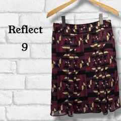Reflect フレアスカート 9 レッド系 総柄 レディースのサムネイル