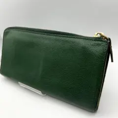 イルビゾンテ★L字ジッピーロングウォレット 長財布 クレインレザー 本革 緑