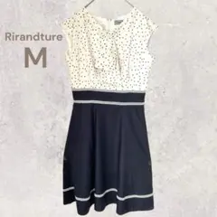 リランドチュール ノースリーブワンピース ドット柄　ガーリー　大人可愛い