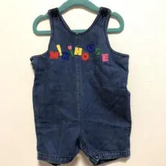 ミキハウス オーバーオール サロペット デニム レトロ 野球 80