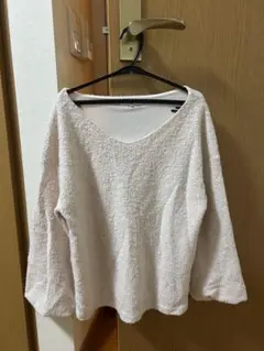 NATURAL BEAUTY BASIC ピンク Vネック ニット