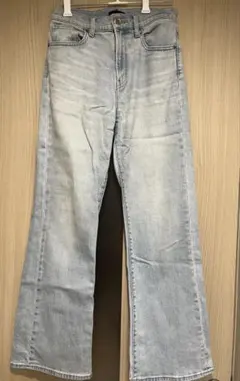 UNIQLO フレアデニム ライトブルー (サイズ: 24)