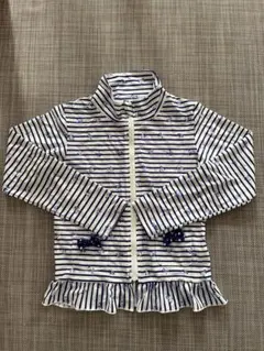 ストライプ ラッシュガード (リボン付き)マザウェイズ130cm