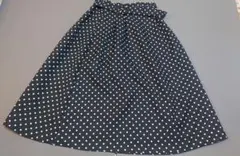 any SiS Aラインフレアスカート 黒白の水玉模様