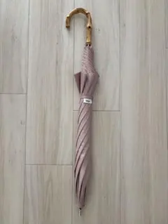 Wpc. ピンク 8本骨 日傘 長傘　木製ハンドル