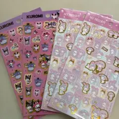Kuromi & My Melody ステッカー 4枚セット
