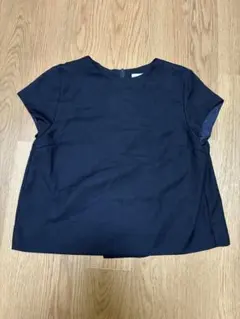 【美品】Mila Owen ミラオーウェン バックタックブラウス ネイビー 0