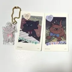 ディズニー おしゃれキャット OHMYCAFE ステッカー キーホルダー セット