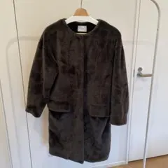 BEAUTY&YOUTH ダークブラウンファーコート