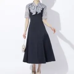 And Couture バイカラーレースドレスのサムネイル