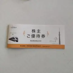 東武鉄道　株主ご優待券 匿名配送