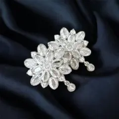 花 ピアス キラキラ 上品 清楚 ブライダル 結婚式 前撮り 二次会