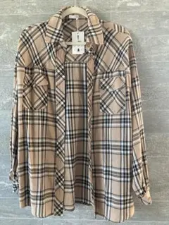 GYDA 新品 タグ付き ボリュームスリーブBIGチェックシャツ