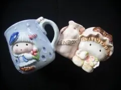 KOTOBUKI・コトブキ レトロファンシー訳あり女の子/マグ＆花瓶？ペン立て？