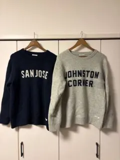 BAYFLOW ベイフロウ ニット ネイビー グレイ 2枚セット