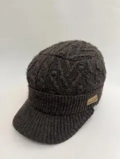 【montbell】 ブラウン　ケーブル編み ニットキャップ　アウトドア