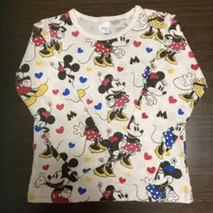 ミッキー ミニー 長袖カットソー 110　薄手