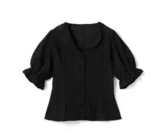 GRL 刺繍レースブラウス　グレイル ブラック