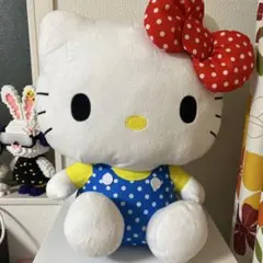 ハローキティ ぬいぐるみ 大きめ 水玉模様