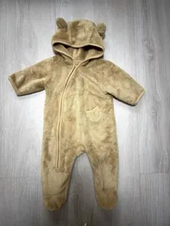 gap ベージュ クマ耳付きフリースアウター 60