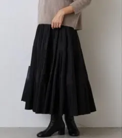 BEARDSLEY ビアズリー プリーツティアードスカート ブラック　黒 Amazon.co.jp: [BEARDSLEY] [ビアズリー] プリーツティアード