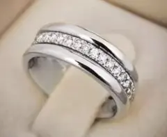 シンプルでお洒落☆早い者勝ち超特価☆ダイヤモンドCZイタリーファッションリング