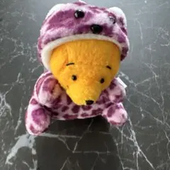 平成レトロ　ディズニー　くまのプーさん ヒョウ柄 着ぐるみ キーホルダーのサムネイル