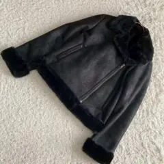 comme ca mature ボアライダースジャケット ブラック 9号 大人