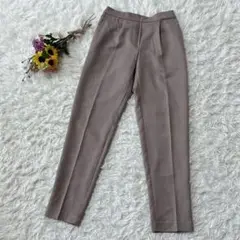 Alma Design　スラックス　センタープレス　ウエストゴム　グレージュ　S